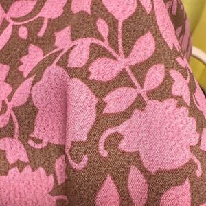 New Aakaa Pink and Brown Patterned Dress